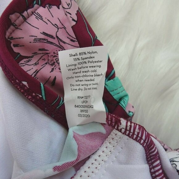 NWT Apt 9 Flora & Fauna Tankini Halter Swimsuit Floral Peplum Style S - Picture 9 of 9